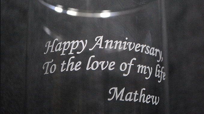 Engraving on glass