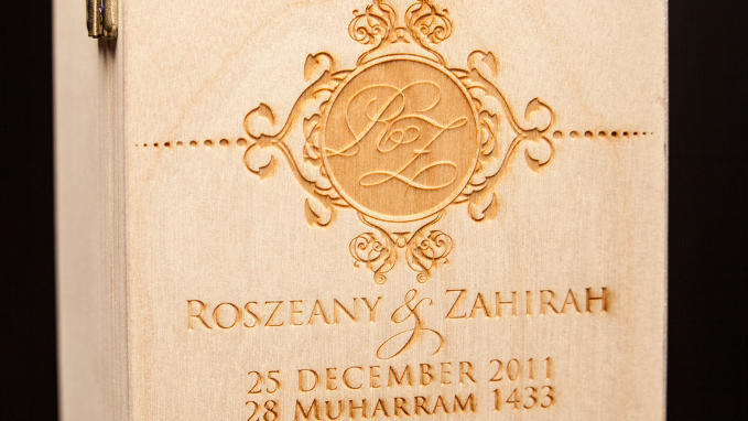 Laser engraving for decorating wine cases