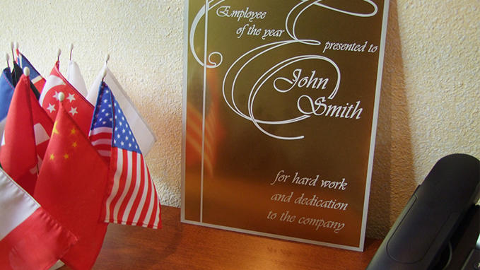 Engraving of metal plates