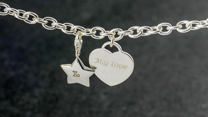 Engraving of charms and pendants