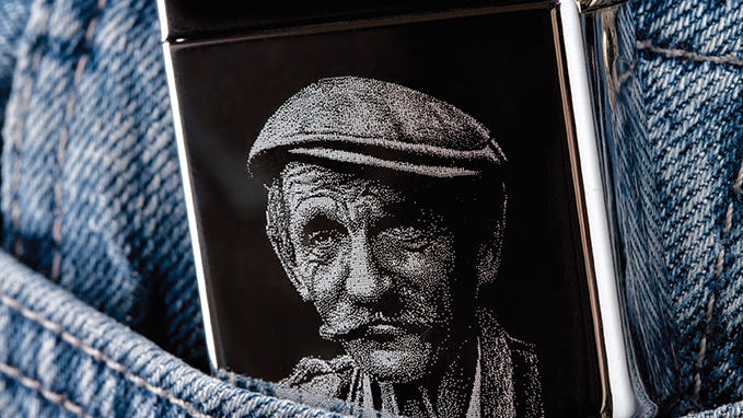 Engraving of metal lighters