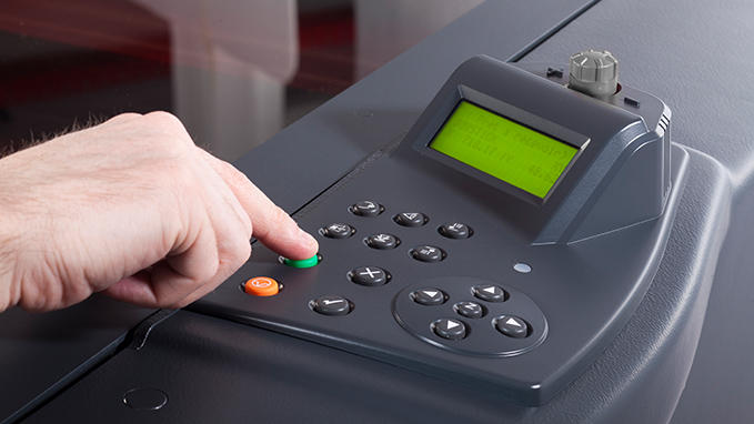 Laser machine keyboard