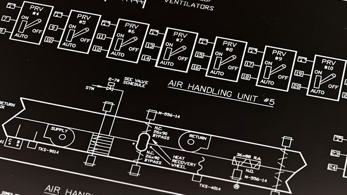 Engraving and cutting of synoptics using laser machines
