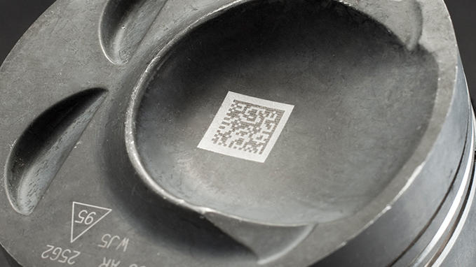 Marking of DataMatrix™ codes for identification of industrial parts