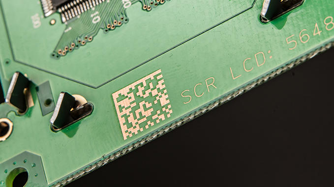 Marking of DataMatrix™ codes on electronic components