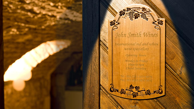 Laser marking on wooden signs