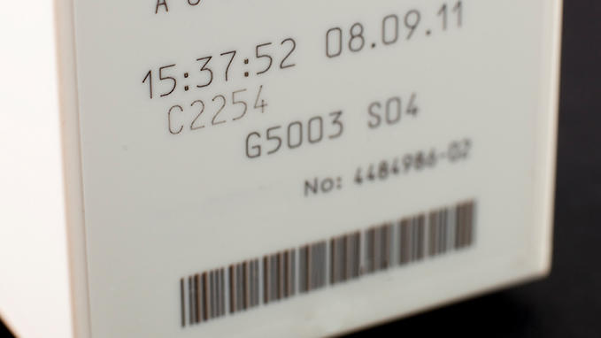 Marking on plastic electrical components