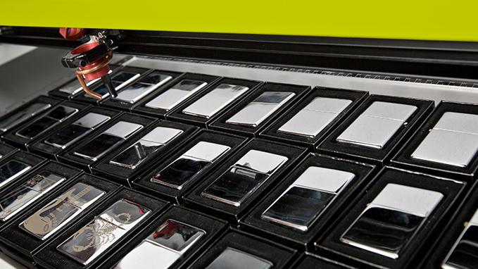 Marking on metal with fibre laser