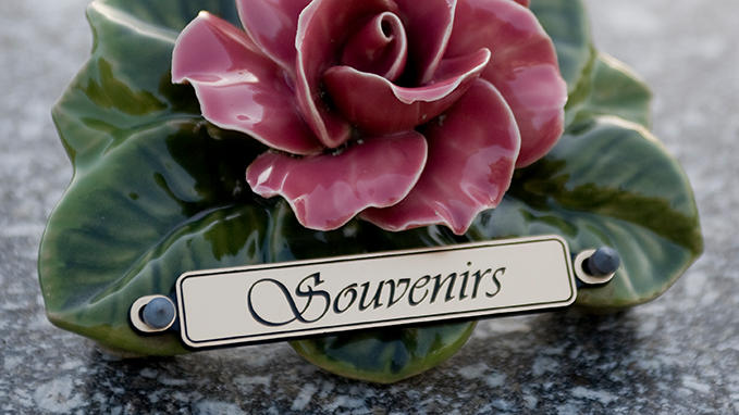 Engraving of funeral inters