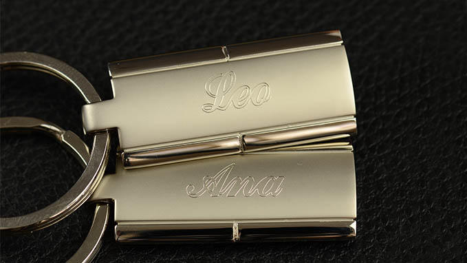 Customisation of metal key rings